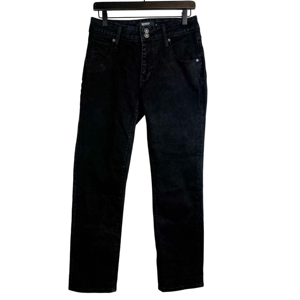 Hudson Jeans Mid-Rise Straight Leg 29” Black Jeans Stretch - 6